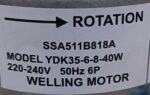 MITSUBISHI OUTDOOR AC MOTOR 40W SSA511B818A YDK35-6-8 CODE 3258 - Image 2