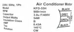 VOLTAS OUTDOOR AC MOTOR 54W KFD-55H D712 CODE 3329 - Image 2