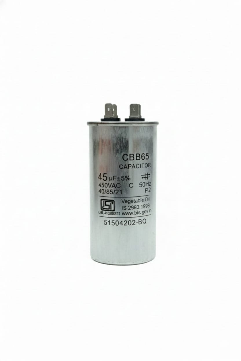 45 mfd 2 AIR CONDITIONER OUTDOOR COMPRESSOR CAPACITOR 45MFD / 450VAC CODE 5754 - Image 1