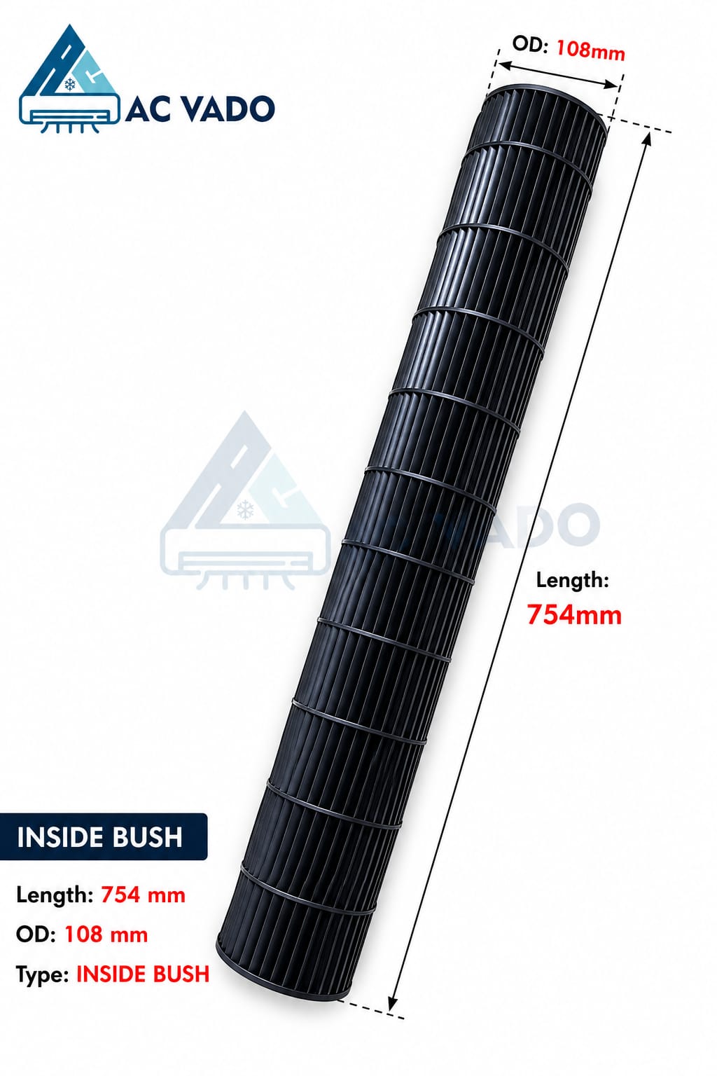 WhatsApp Image 2026-08-13 at 5.07.31 PM AIR CONDITIONER INDOOR BLOWER 754mm X 108mm, INSIDE BUSH CODE 11913 - Image 1