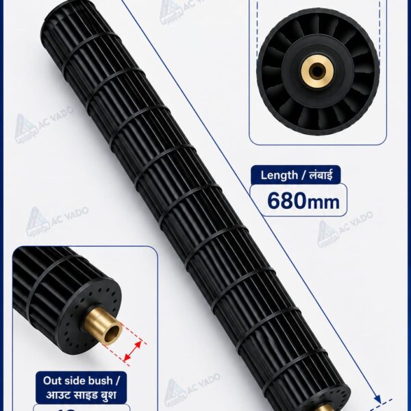 AIR CONDITIONER INDOOR BLOWER 680mm X 100mm, OUTSIDE BUSH 12MM CODE 12082