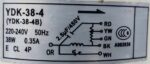 LLOYD MOTOR AC MOTOR YDK-38-4B 38W  CODE 12568 OLD ORIGINAL RANK 16/3 (Copy) - Image 2